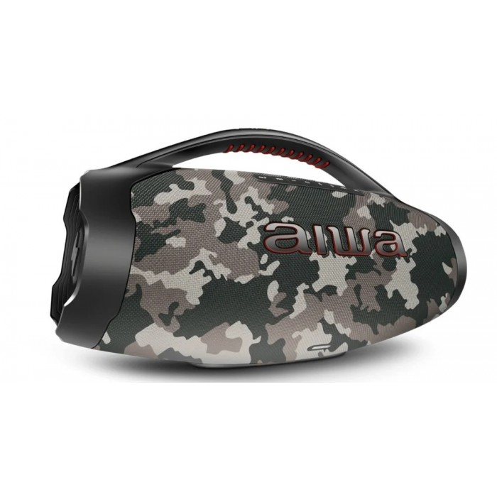 Promoção Caixa de Som Boombox Plus AIWA BBS-01-B 200W Bluetooth 5.3-200W RMS - 30 Horas de Bateria - Resistente à Poeira e Água IP66 - Camuflada Promoção Caixa de Som Boombox Plus AIWA BBS-01-B 200W Bluetooth 5.3-200W RMS - 30 Horas de Bateria - Resistente à Poeira e Água IP66 - Camuflada